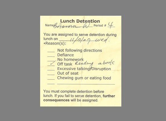 Trophy Detention Slips